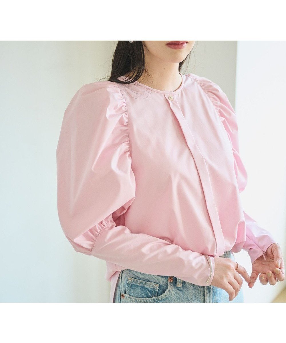 【ハッシュニュアンス/#Newans】の【アイロンいらず】ジュリエットスリーブブラウス インテリア・キッズ・メンズ・レディースファッション・服の通販 founy(ファニー) ファッション Fashion レディースファッション Fashion for Women トップス・カットソー Cut & Sew Tops シャツ・ブラウス・オフィスカジュアル Elegant Blouses & Button-Ups スリーブ Sleeve, Long Sleeve / Short Sleeve バランス Balance, Style Balance 夏 Summer S/S・春夏 SS, Spring/Summer, Warm Season 洗える Machine Washable A/W・秋冬 Autumn/Winter ピンク|ID: prp329100004674892 ipo3291000000034302385
