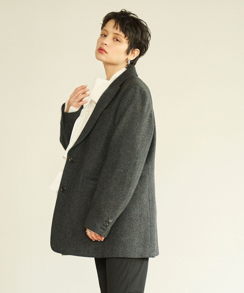 【ハッシュニュアンス/#Newans】のウールテーラードジャケットコート インテリア・キッズ・メンズ・レディースファッション・服の通販 founy(ファニー) 　ファッション　Fashion　レディースファッション　Fashion for Women　アウター　Coat / Outerwear Collection　コート・ロングコート・ピーコート　Long Coats, Peacoats & More　レディースジャケット・軽アウター　Jackets　テーラードジャケット / 通勤・きれいめスタイル　Tailored Jackets & Blazers　インナー　Innerwear　ショルダー　Shoulder, Shoulder Strap　ジャケット　Jacket, Outerwear　ドロップ　Drop Shoulder, Dropped Style　ボトム　Bottoms, Lower Wear　エレガント 上品　Elegant　今季　This Season, Current Season　A/W・秋冬　Autumn/Winter　チャコールグレー|ID: prp329100004674893 ipo3291000000033783234
