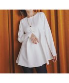 【ハッシュニュアンス/#Newans】の【洗える】フォルムペプラムチュニックニット ホワイト|ID: prp329100004674894 ipo3291000000034398480