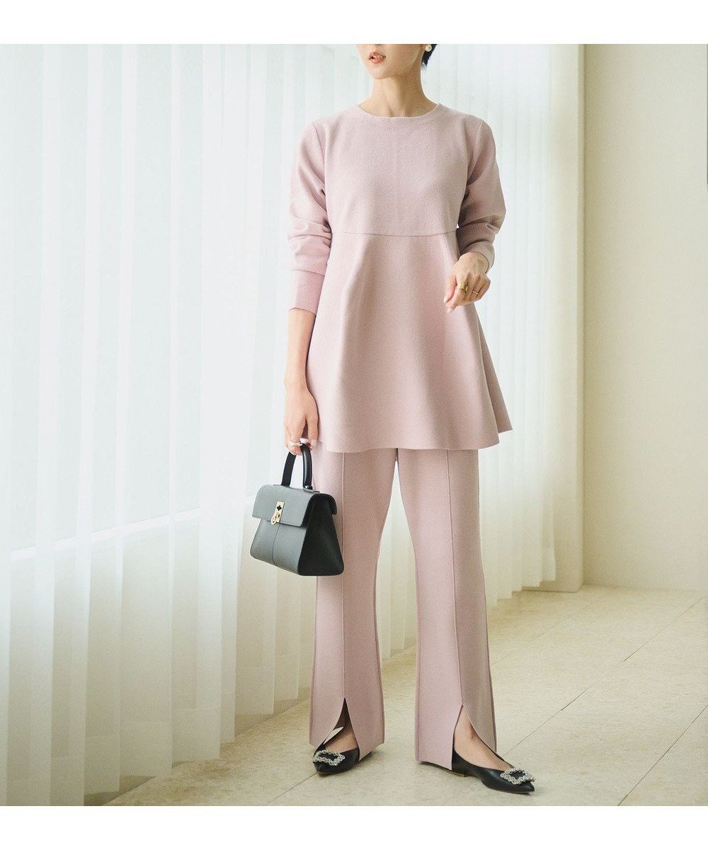 【ハッシュニュアンス/#Newans】の【洗える】セミフレアニットパンツ 人気、トレンドファッション・服の通販 founy(ファニー) ファッション Fashion レディースファッション Fashion for Women パンツ Pants & Trousers スリット Slit, Slit Detail セットアップ Set-Up, Coordinated Outfit センター Center, Center Line ハーフ Half, Half-Length フロント Front, Front Design ミラノ Milano Style, Italian-Inspired 洗える Machine Washable A/W・秋冬 Autumn/Winter 軽量 Lightweight, Ultra Light ビジネス 仕事 通勤 Business / Work / Commuting other-1|ID: prp329100004674897 ipo3291000000034411445