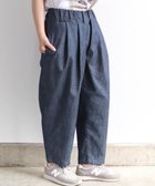 【ムーク/muuc】の〈国産デニム〉〈吸水速乾・UVカット機能〉ウエストゴム有り デニム生地のイージーパンツ ブルーネイビー|ID: prp329100004674899 ipo3291000000034302407