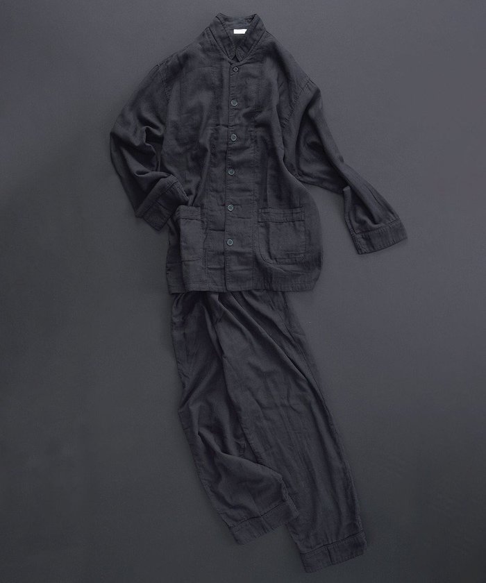【京和晒綿紗/KYO WAZARASHI MENSYA】の【紗栄子さん愛用パジャマ/UNISEX】京和晒綿紗×御黒染司 京都紋付 ガーゼパジャマ 2重合わせ 【黒】 インテリア・キッズ・メンズ・レディースファッション・服の通販 founy(ファニー) https://founy.com/ ファッション Fashion レディースファッション Fashion for Women 春 Spring 秋 Autumn 吸水 Absorbent, Quick-Dry タンブラー Tumbler, Travel Mug ダブル Double, Double-Breasted ダメージ Distressed, Destroyed パジャマ Pajamas, Sleepwear ユニセックス Unisex, Genderless ロング Long, Long-Length |ID: prp329100004674923 ipo3291000000034243058