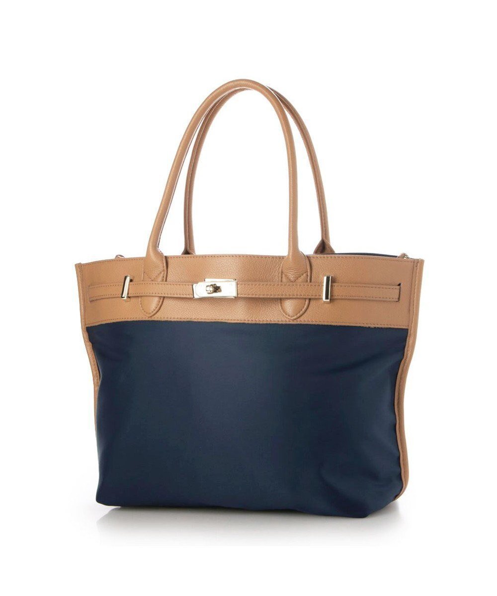 【アンビリオン/UNBILLION】の【テレビ ドラマ着用アイテム】ペルケ perche / ナイロン牛革ヒネリ金具トートバッグ インテリア・キッズ・メンズ・レディースファッション・服の通販 founy(ファニー) 　ファッション　Fashion　レディースファッション　Fashion for Women　バッグ　Bags　おすすめ　Recommended / Our Picks　ポケット　Pocket, Pocket Detail　財布　Wallet, Purse　ビジネス 仕事 通勤　Business / Work / Commuting　ネイビー|ID: prp329100004674934 ipo3291000000036085675