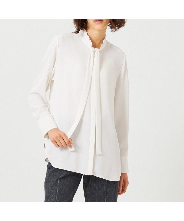 【ベイジ,/BEIGE,】のEVA / ボウタイロングスリーブブラウス インテリア・キッズ・メンズ・レディースファッション・服の通販 founy(ファニー) https://founy.com/ ファッション Fashion レディースファッション Fashion for Women トップス・カットソー Cut & Sew Tops シャツ・ブラウス・オフィスカジュアル Elegant Blouses & Button-Ups とろみ Fluid, Flowy Fabric ジャケット Jacket, Outerwear ジョーゼット Georgette, Semi-Sheer Fabric ストレッチ Stretch, Stretchy Fabric ドレープ Drape, Draping Fabric エレガント 上品 Elegant 夏 Summer S/S・春夏 SS, Spring/Summer, Warm Season A/W・秋冬 Autumn/Winter |ID: prp329100004674941 ipo3291000000034411454