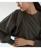 【アンフィーロ 自由区/UNFILO】の【撥水/軽量/ストレッチ】MOVE TEX ボリュームスリーブブラウス カーキ|ID: prp329100004674943 ipo3291000000034366016