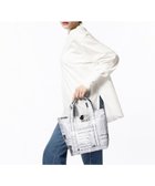 【プラスリング/+RING】の傘生地を使用した撥水ミニトートバッグ S NEWS-PAPER SR412 白～オフホワイト|ID: prp329100004674970 ipo3291000000034303296