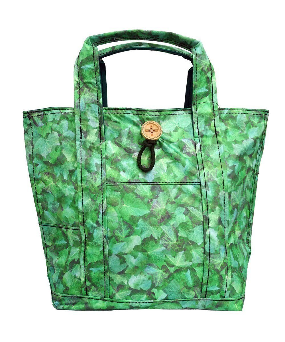 【プラスリング/+RING】の傘生地を使用した撥水ミニトートバッグ S LEAF SR413 インテリア・キッズ・メンズ・レディースファッション・服の通販 founy(ファニー) 　ファッション　Fashion　レディースファッション　Fashion for Women　バッグ　Bags　レイングッズ・傘・晴雨兼用傘　Umbrellas & Rain Gear　アウトドア　Outdoor Clothing　ポケット　Pocket, Pocket Detail　傘　Umbrella, Parasol　緑|ID: prp329100004674971 ipo3291000000034303310