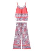 【三愛水着楽園/San-ai Resort】のロングパンツセット水着 9M・11L 【Coral veil(コーラルヴェール)】 オレンジ|ID: prp329100004674994 ipo3291000000034303525