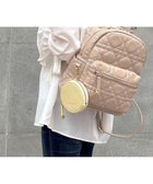 【ラ バガジェリー/LA BAGAGERIE】の【MONICA】ポーチ付きキルティングリュック ベージュ|ID: prp329100004675007 ipo3291000000034303665