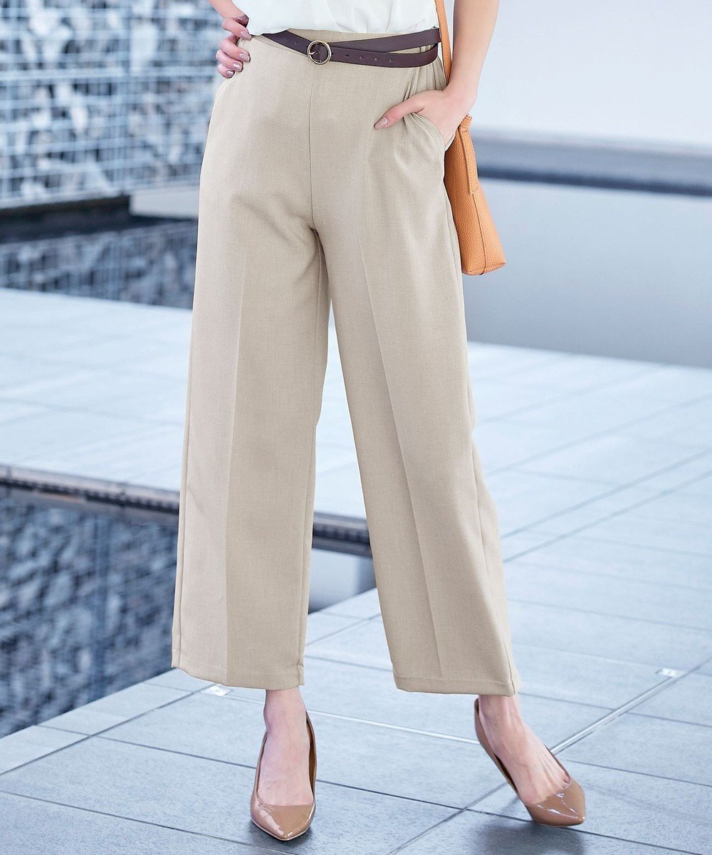 【ティアクラッセ/Tiaclasse】の【日本製・洗える】麻調ワイドパンツ 人気、トレンドファッション・服の通販 founy(ファニー) 　ファッション　Fashion　レディースファッション　Fashion for Women　パンツ　Pants & Trousers　センター　Center, Center Line　ポケット　Pocket, Pocket Detail　リネン　Linen, Linen Fabric　ワイド　Wide, Wide Fit　夏　Summer　日本製　Made In Japan　春　Spring　S/S・春夏　SS, Spring/Summer, Warm Season　洗える　Machine Washable　 other-1|ID: prp329100004675116 ipo3291000000034696261