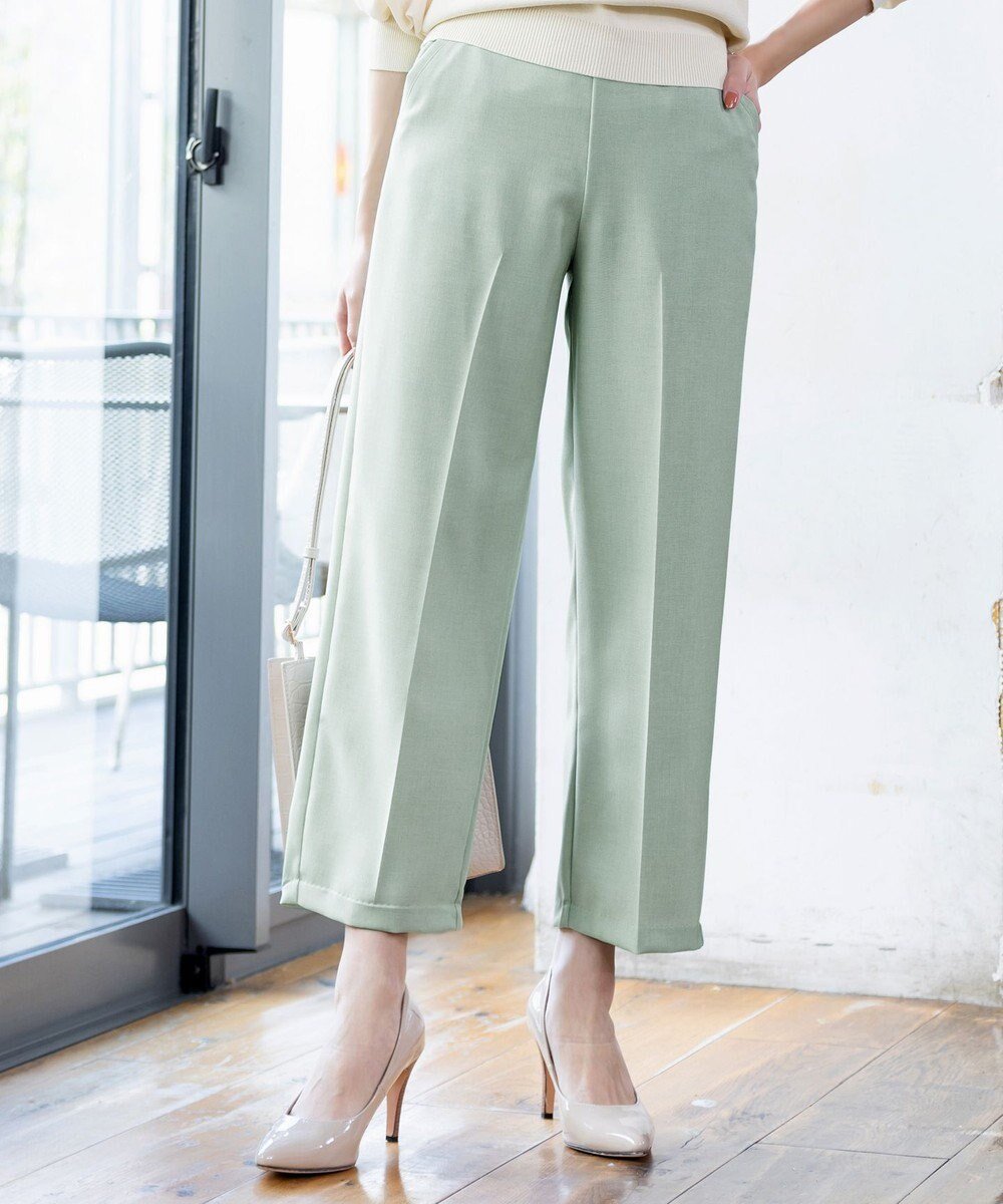 【ティアクラッセ/Tiaclasse】の【日本製・洗える】麻調ワイドパンツ インテリア・キッズ・メンズ・レディースファッション・服の通販 founy(ファニー) 　ファッション　Fashion　レディースファッション　Fashion for Women　パンツ　Pants & Trousers　センター　Center, Center Line　ポケット　Pocket, Pocket Detail　リネン　Linen, Linen Fabric　ワイド　Wide, Wide Fit　夏　Summer　日本製　Made In Japan　春　Spring　S/S・春夏　SS, Spring/Summer, Warm Season　洗える　Machine Washable　ミント|ID: prp329100004675116 ipo3291000000034696263