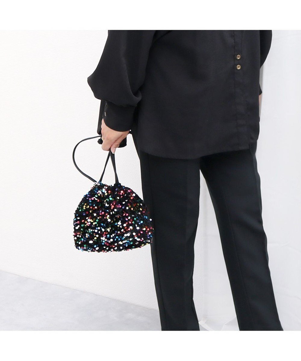 【アンビリオン/UNBILLION】のcachecache ベルベットスパンコールドロストバッグ インテリア・キッズ・メンズ・レディースファッション・服の通販 founy(ファニー) 　ファッション　Fashion　レディースファッション　Fashion for Women　バッグ　Bags　アクセサリー　Fashion Accessories　カラフル　Colorful Design　巾着　Drawstring Bag, Kinchaku　スパンコール　Sequins, Sequin Embellishment　スマホ　Smartphone, Mobile Device　財布　Wallet, Purse　トレンド　Trend, Trending Now　ハンド　Hand, Handmade　ベルベット　Velvet, Velvety　ポケット　Pocket, Pocket Detail　ミックス　Mix, Mixed Style　モチーフ　Motif, Design Theme　再入荷　Restock / Back in Stock　おすすめ　Recommended / Our Picks　結婚式　Wedding　二次会　After Party　ミックス|ID: prp329100004675143 ipo3291000000034305475