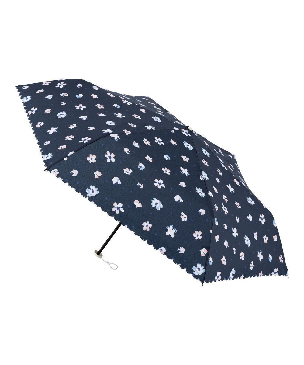 【ムーンバット/MOONBAT】のestaa 【耐風】折りたたみ傘 フォーリングフラワー UV インテリア・キッズ・メンズ・レディースファッション・服の通販 founy(ファニー) ファッション Fashion レディースファッション Fashion for Women レイングッズ・傘・晴雨兼用傘 Umbrellas & Rain Gear 傘 Umbrella, Parasol ネイビーブルー|ID: prp329100004675170 ipo3291000000034305768