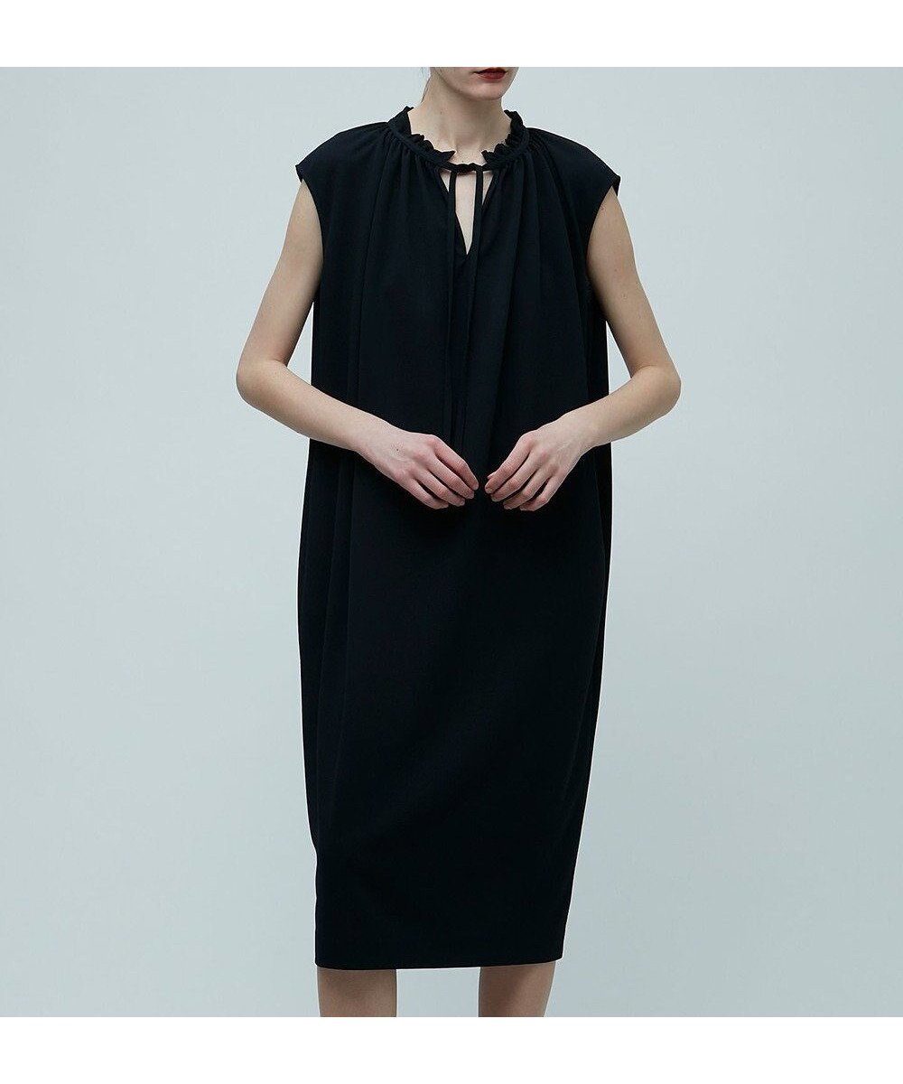 【ベイジ,/BEIGE,】のPALAIS / ギャザーワンピース インテリア・キッズ・メンズ・レディースファッション・服の通販 founy(ファニー) ファッション Fashion レディースファッション Fashion for Women ワンピース Dresses ギャザー Gathered, Ruffled クラシカル Classical, Vintage-Inspired ジョーゼット Georgette, Semi-Sheer Fabric ストレート Straight, Straight Cut ドレス Dress, One-Piece リボン Ribbon, Bow 夏 Summer 春 Spring S/S・春夏 SS, Spring/Summer, Warm Season Navy|ID: prp329100004675179 ipo3291000000034305134