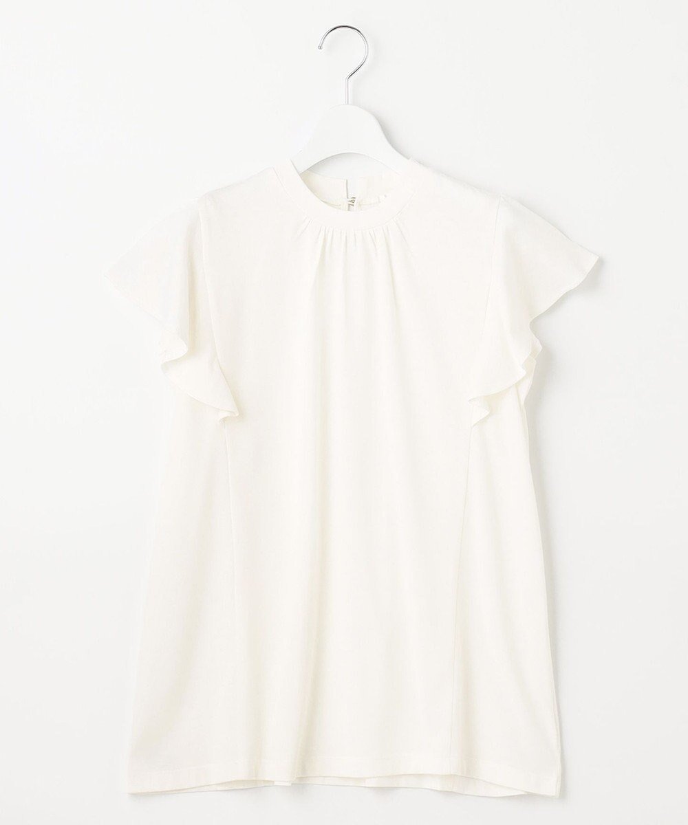 【フェルゥ/Feroux】の【UVケア】スタンドカラーフレアスリーブ Tシャツ インテリア・キッズ・メンズ・レディースファッション・服の通販 founy(ファニー) ファッション Fashion レディースファッション Fashion for Women トップス・カットソー Cut & Sew Tops シャツ・ブラウス・オフィスカジュアル Elegant Blouses & Button-Ups ロングTシャツ・Tシャツ Longline T-Shirts & Tees カットソー・ベーシックTシャツ Cut-and-Sewn Tops / Stretch Tees & Basics おすすめ Recommended / Our Picks カットソー Cut and Sewn Top フェミニン Feminine, Girly フレア Flare, Flared エレガント 上品 Elegant 夏 Summer 春 Spring S/S・春夏 SS, Spring/Summer, Warm Season ビジネス 仕事 通勤 Business / Work / Commuting ホワイト系|ID: prp329100004675196 ipo3291000000034305942