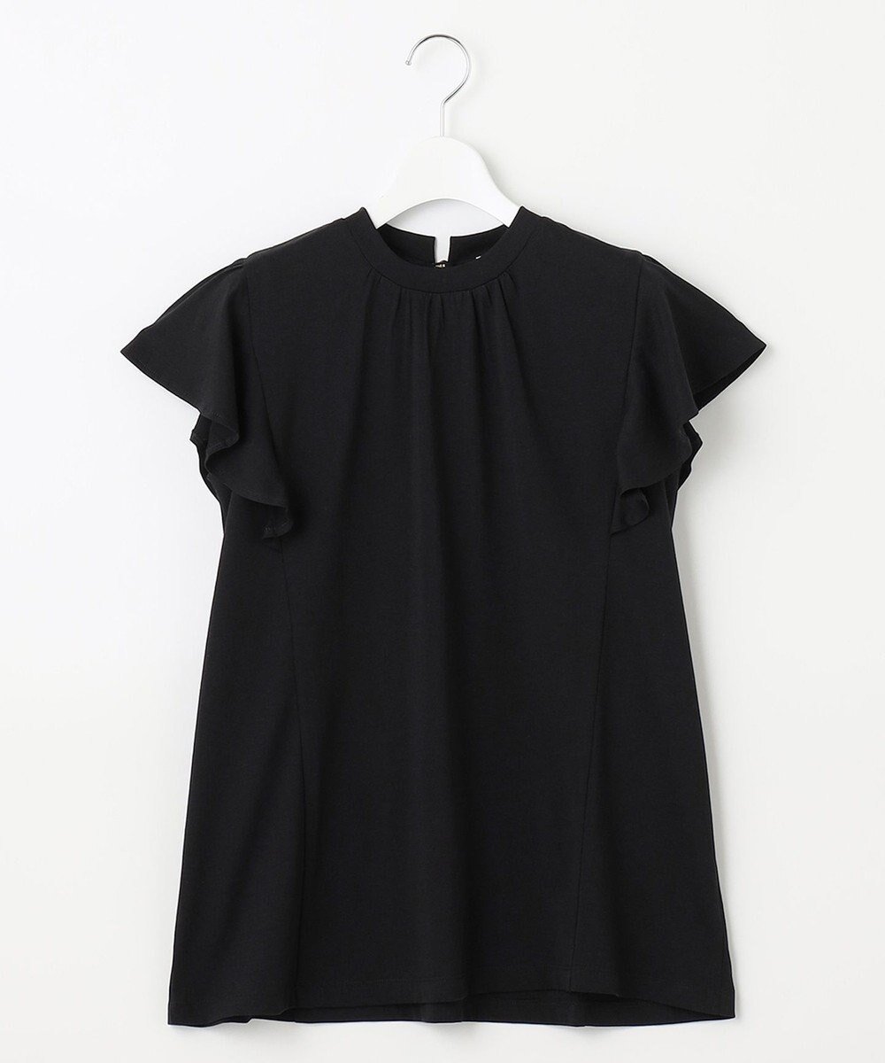 【フェルゥ/Feroux】の【UVケア】スタンドカラーフレアスリーブ Tシャツ インテリア・キッズ・メンズ・レディースファッション・服の通販 founy(ファニー) ファッション Fashion レディースファッション Fashion for Women トップス・カットソー Cut & Sew Tops シャツ・ブラウス・オフィスカジュアル Elegant Blouses & Button-Ups ロングTシャツ・Tシャツ Longline T-Shirts & Tees カットソー・ベーシックTシャツ Cut-and-Sewn Tops / Stretch Tees & Basics おすすめ Recommended / Our Picks カットソー Cut and Sewn Top フェミニン Feminine, Girly フレア Flare, Flared エレガント 上品 Elegant 夏 Summer 春 Spring S/S・春夏 SS, Spring/Summer, Warm Season ビジネス 仕事 通勤 Business / Work / Commuting ブラック系|ID: prp329100004675196 ipo3291000000034305943