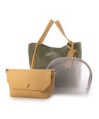 【アンビリオン/UNBILLION】のカシュカシュ cachecache / ミニショルダー付きソフトレザー調ミニトートバッグ カーキミックス|ID: prp329100004675203 ipo3291000000034314472