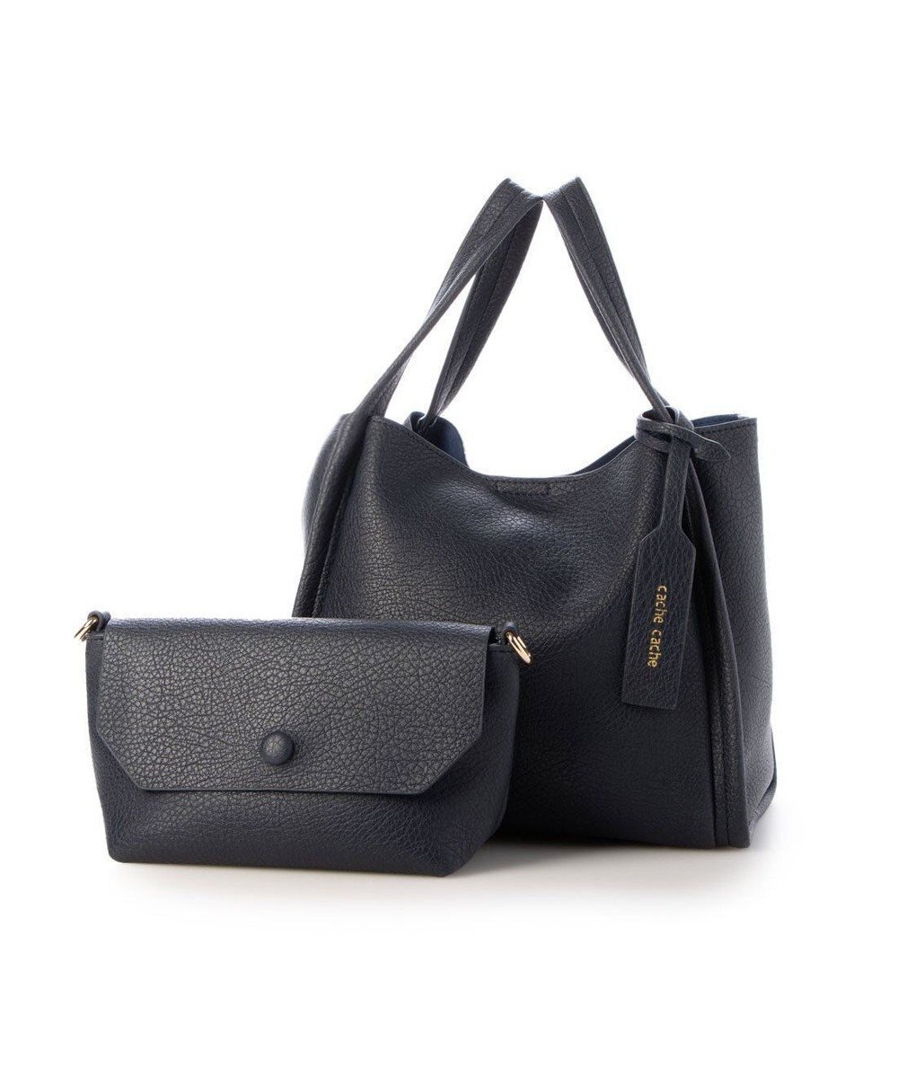 【アンビリオン/UNBILLION】のカシュカシュ cachecache / ミニショルダー付きソフトレザー調ミニトートバッグ インテリア・キッズ・メンズ・レディースファッション・服の通販 founy(ファニー) 　ファッション　Fashion　レディースファッション　Fashion for Women　バッグ　Bags　カラフル　Colorful Design　ショルダー　Shoulder, Shoulder Strap　ハンド　Hand, Handmade　ポーチ　Pouch, Small Case　ミックス　Mix, Mixed Style　メッシュ　Mesh, Net Fabric　モチーフ　Motif, Design Theme　再入荷　Restock / Back in Stock　ネイビー|ID: prp329100004675203 ipo3291000000034314473