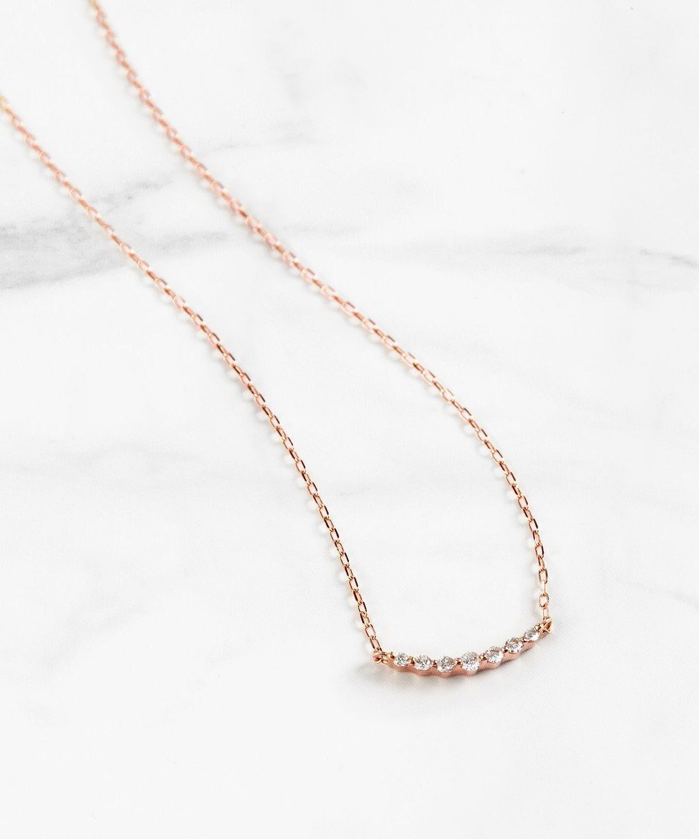 【トッカ/TOCCA】の【WEB限定】FRILL DIAMOND NECKLACE K10 ダイヤモンド ネックレス インテリア・キッズ・メンズ・レディースファッション・服の通販 founy(ファニー) 　ファッション　Fashion　レディースファッション　Fashion for Women　ジュエリー　Jewelry　ネックレス　Necklaces & Pendants　アクセサリー　Fashion Accessories　グラデーション　Gradient, Ombre　センター　Center, Center Line　雑誌　Magazine, Fashion Magazine　ダイヤモンド　Diamond, Brilliant Cut　チェーン　Chain, Chain Strap　デコルテ　Décolleté, Neckline　ネックレス　Necklace, Pendant Necklace　フリル　Frill, Ruffle　ポーチ　Pouch, Small Case　おすすめ　Recommended / Our Picks　ピンクゴールド系|ID: prp329100004675205 ipo3291000000033784383