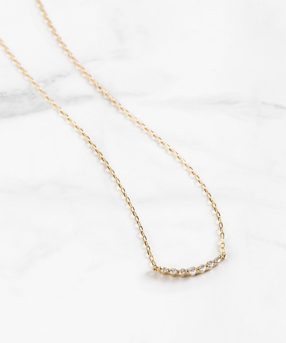 【トッカ/TOCCA】の【WEB限定】FRILL DIAMOND NECKLACE K10 ダイヤモンド ネックレス インテリア・キッズ・メンズ・レディースファッション・服の通販 founy(ファニー) 　ファッション　Fashion　レディースファッション　Fashion for Women　ジュエリー　Jewelry　ネックレス　Necklaces & Pendants　アクセサリー　Fashion Accessories　グラデーション　Gradient, Ombre　センター　Center, Center Line　雑誌　Magazine, Fashion Magazine　ダイヤモンド　Diamond, Brilliant Cut　チェーン　Chain, Chain Strap　デコルテ　Décolleté, Neckline　ネックレス　Necklace, Pendant Necklace　フリル　Frill, Ruffle　ポーチ　Pouch, Small Case　おすすめ　Recommended / Our Picks　ゴールド系|ID: prp329100004675205 ipo3291000000033784384