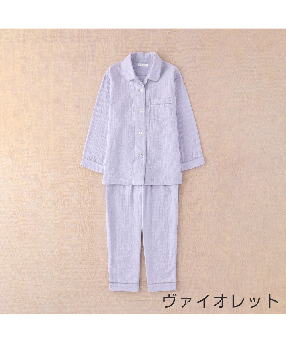 【ウチノ/UCHINO】のマシュマロガーゼパイピングレディスパジャマ インテリア・キッズ・メンズ・レディースファッション・服の通販 founy(ファニー) 　ファッション　Fashion　レディースファッション　Fashion for Women　バランス　Balance, Style Balance　パジャマ　Pajamas, Sleepwear　吸水　Absorbent, Quick-Dry　ヴァイオレット|ID: prp329100004675207 ipo3291000000033784392