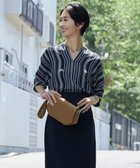 【アイシービー/iCB】の【人気のため新色追加・洗える】BackSatinAmunzen 5分袖キーネックブラウス ネイビーストライプ系|ID: prp329100004675210 ipo3291000000033784403