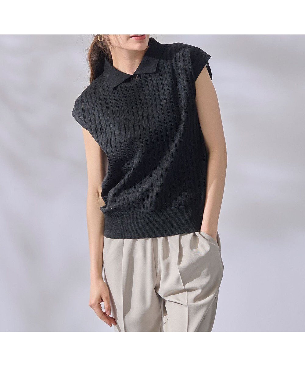 【エニー/ANY】の【洗濯機可】アイレットパターン ニットプルオーバー インテリア・キッズ・メンズ・レディースファッション・服の通販 founy(ファニー) 　ファッション　Fashion　レディースファッション　Fashion for Women　トップス・カットソー　Cut & Sew Tops　ニット　Knit Tops & Sweaters　カジュアルプルオーバー・ニットトップス　Pullovers & Knit Tops / Casual Pullovers　ストレッチ　Stretch, Stretchy Fabric　セーター　Sweater, Knitwear　デニム　Denim, Jeans Material　トレンド　Trend, Trending Now　夏　Summer　春　Spring　S/S・春夏　SS, Spring/Summer, Warm Season　透かし　Cut-Out, Lacework　ブラック|ID: prp329100004675258 ipo3291000000034306614