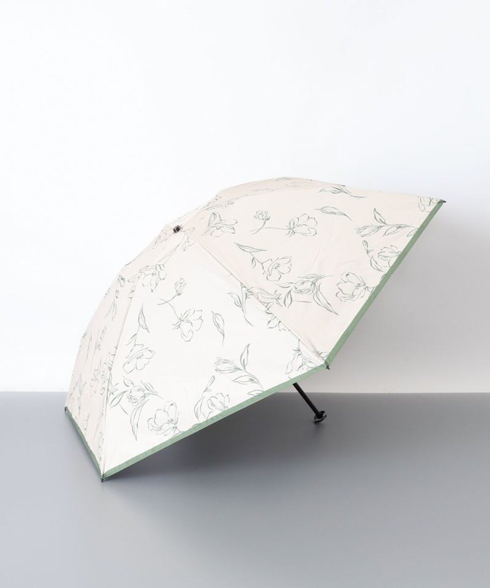 【アウロラ/AURORA】のBlao(ブラオ)ボタニカル柄 晴雨兼用傘(折り畳みミニ傘)日傘 インテリア・キッズ・メンズ・レディースファッション・服の通販 founy(ファニー) 　ファッション　Fashion　レディースファッション　Fashion for Women　レイングッズ・傘・晴雨兼用傘　Umbrellas & Rain Gear　アウトドア　Outdoor Clothing　ボタニカル　Botanical, Floral Pattern　リップ　Lip, Lip Motif　リラックス　Relax, Relaxed Fit　傘　Umbrella, Parasol　日傘　Parasol, UV Umbrella　軽量　Lightweight, Ultra Light　ベージュxカーキ|ID: prp329100004675269 ipo3291000000033784615