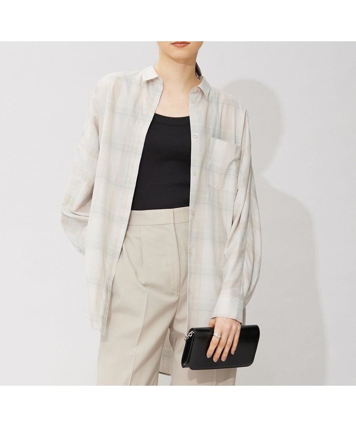 【アイシービー/iCB】の【洗える】シアーチェック シャツ インテリア・キッズ・メンズ・レディースファッション・服の通販 founy(ファニー) https://founy.com/ ファッション Fashion レディースファッション Fashion for Women トップス・カットソー Cut & Sew Tops シャツ・ブラウス・オフィスカジュアル Elegant Blouses & Button-Ups 春 Spring 洗える Machine Washable チェック Check, Plaid, Tartan フロント Front, Front Design ベーシック Basic, Essential 羽織 Haori, Light Jacket S/S・春夏 SS, Spring/Summer, Warm Season 夏 Summer 2023春夏・S/S Spring/Summer 2023 SS23 2023年 2023 エレガント 上品 Elegant |ID: prp329100004675272 ipo3291000000033784624