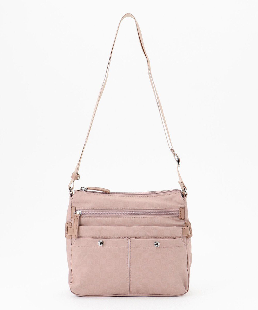 【ラ バガジェリー/LA BAGAGERIE】のモノグラム スクエアナイロンショルダー Sサイズ インテリア・キッズ・メンズ・レディースファッション・服の通販 founy(ファニー) ファッション Fashion レディースファッション Fashion for Women コーティング Coating, Coated Finish シンプル Simple, Minimal スマート Smart, Elegant プリント Print, Printed Pattern ポケット Pocket, Pocket Detail マグネット Magnet, Magnetic Closure 定番 Standard, Basic Item 軽量 Lightweight, Ultra Light ピンク|ID: prp329100004675295 ipo3291000000034306980