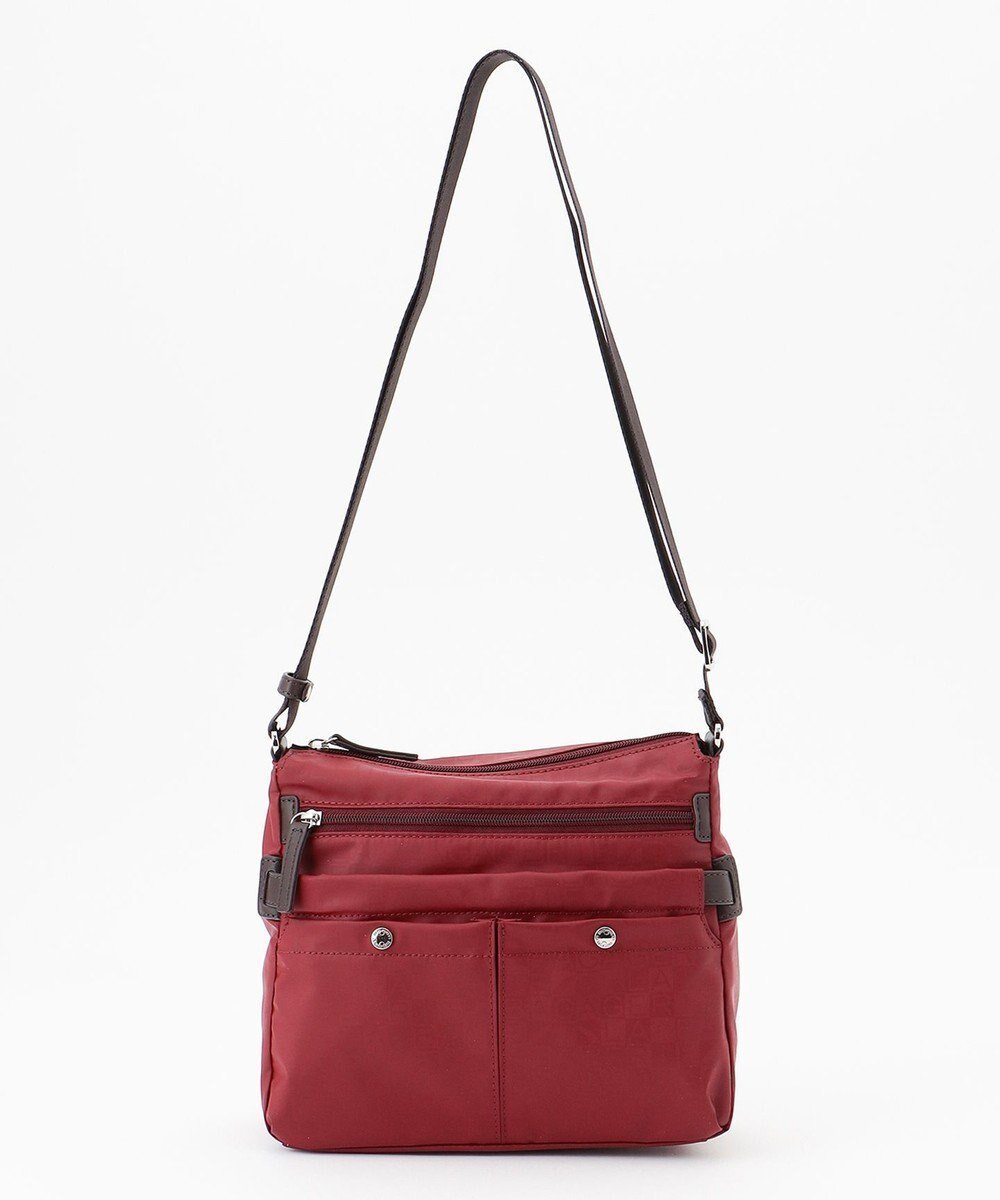 【ラ バガジェリー/LA BAGAGERIE】のモノグラム スクエアナイロンショルダー Sサイズ インテリア・キッズ・メンズ・レディースファッション・服の通販 founy(ファニー) ファッション Fashion レディースファッション Fashion for Women コーティング Coating, Coated Finish シンプル Simple, Minimal スマート Smart, Elegant プリント Print, Printed Pattern ポケット Pocket, Pocket Detail マグネット Magnet, Magnetic Closure 定番 Standard, Basic Item 軽量 Lightweight, Ultra Light ワイン|ID: prp329100004675295 ipo3291000000034306983