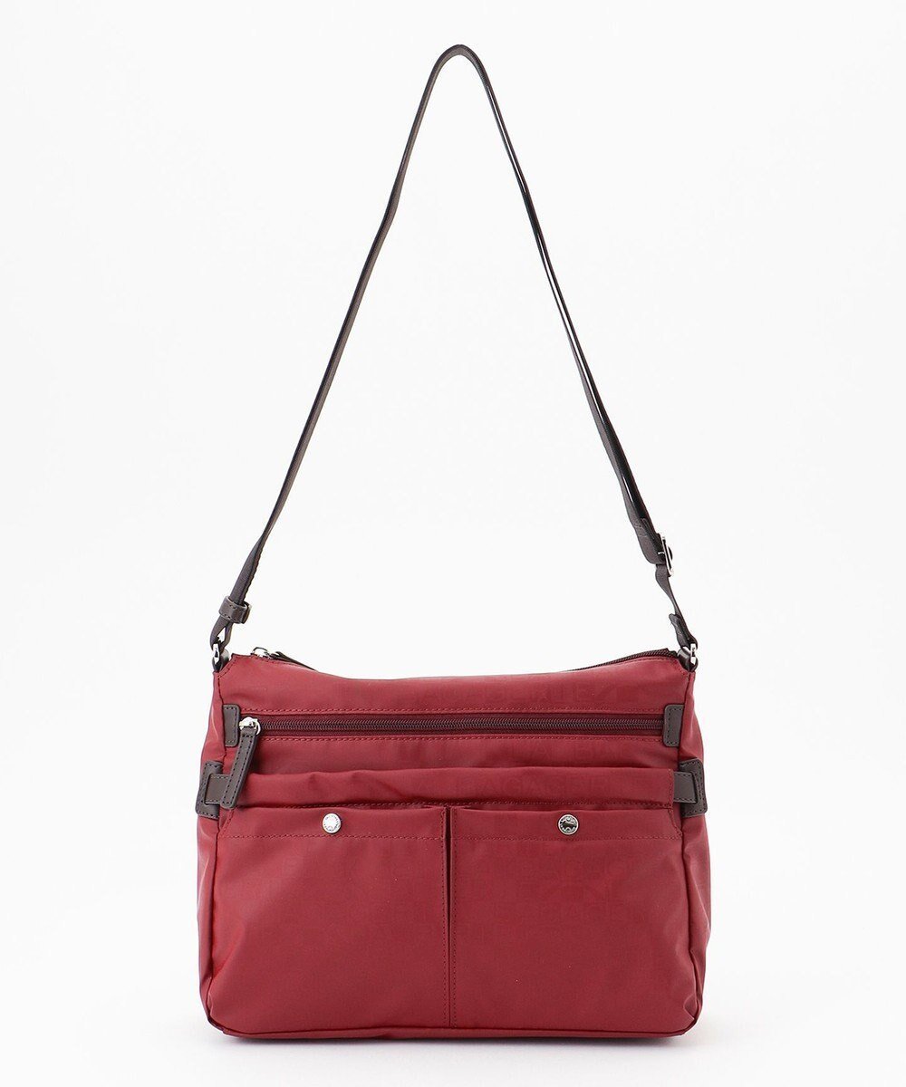 【ラ バガジェリー/LA BAGAGERIE】のモノグラム スクエアナイロンショルダー Mサイズ インテリア・キッズ・メンズ・レディースファッション・服の通販 founy(ファニー) ファッション Fashion レディースファッション Fashion for Women コーティング Coating, Coated Finish シンプル Simple, Minimal スマート Smart, Elegant プリント Print, Printed Pattern ポケット Pocket, Pocket Detail マグネット Magnet, Magnetic Closure 定番 Standard, Basic Item 軽量 Lightweight, Ultra Light ワイン|ID: prp329100004675296 ipo3291000000034306996