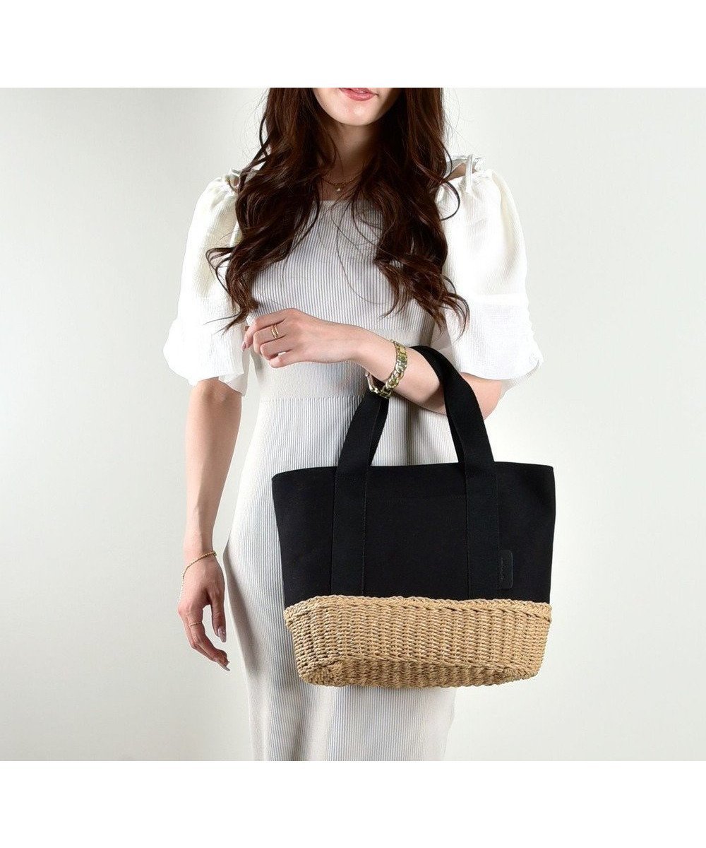 【ラ バガジェリー/LA BAGAGERIE】の【maison vert】 【ペーパー素材・撥水キャンバス】キャンバスコンビかごバッグ 人気、トレンドファッション・服の通販 founy(ファニー) 　ファッション　Fashion　レディースファッション　Fashion for Women　バッグ　Bags　キャンバス　Canvas, Canvas Fabric　コンビ　Combo, Combination Style　財布　Wallet, Purse　ハンカチ　Handkerchief, Hanky　ペーパー　Paper, Kraft Paper　ポケット　Pocket, Pocket Detail　ポーチ　Pouch, Small Case　リップ　Lip, Lip Motif　 other-1|ID: prp329100004675302 ipo3291000000034307067