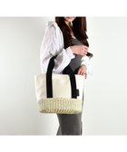 【ラ バガジェリー/LA BAGAGERIE】の【maison vert】 【ペーパー素材・撥水キャンバス】キャンバスコンビかごバッグ ナチュラル|ID: prp329100004675302 ipo3291000000034307072