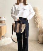 【ラ バガジェリー/LA BAGAGERIE】の【maison vert】【ペーパー素材使用】2WAYかごバッグ チョコ×ベージュ|ID: prp329100004675324 ipo3291000000034314441