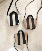 【ラ バガジェリー/LA BAGAGERIE】の【maison vert】【ペーパー素材使用】2WAYかごバッグ ブラック×アイボリー|ID: prp329100004675324 ipo3291000000034314443