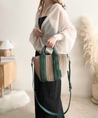 【ラ バガジェリー/LA BAGAGERIE】の【maison vert】【ペーパー素材使用】2WAYかごバッグ グリーン|ID: prp329100004675324 ipo3291000000034314445