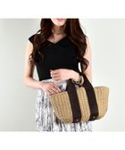 【ラ バガジェリー/LA BAGAGERIE】の【maison vert】 【ペーパー素材・多収納】ダブルハンドルかごバッグ チョコ×ベージュ|ID: prp329100004675325 ipo3291000000034314530