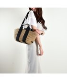 【ラ バガジェリー/LA BAGAGERIE】の【maison vert】 【ペーパー素材・多収納】ダブルハンドルかごバッグ ブラック×ベージュ|ID: prp329100004675325 ipo3291000000034314531