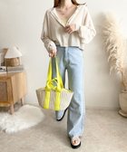 【ラ バガジェリー/LA BAGAGERIE】の【maison vert】 【ペーパー素材・多収納】ダブルハンドルかごバッグ イエロー|ID: prp329100004675325 ipo3291000000034314533