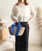 【ラ バガジェリー/LA BAGAGERIE】の【maison vert】 【ペーパー素材・多収納】ダブルハンドルかごバッグ ブルー|ID: prp329100004675325 ipo3291000000034314534