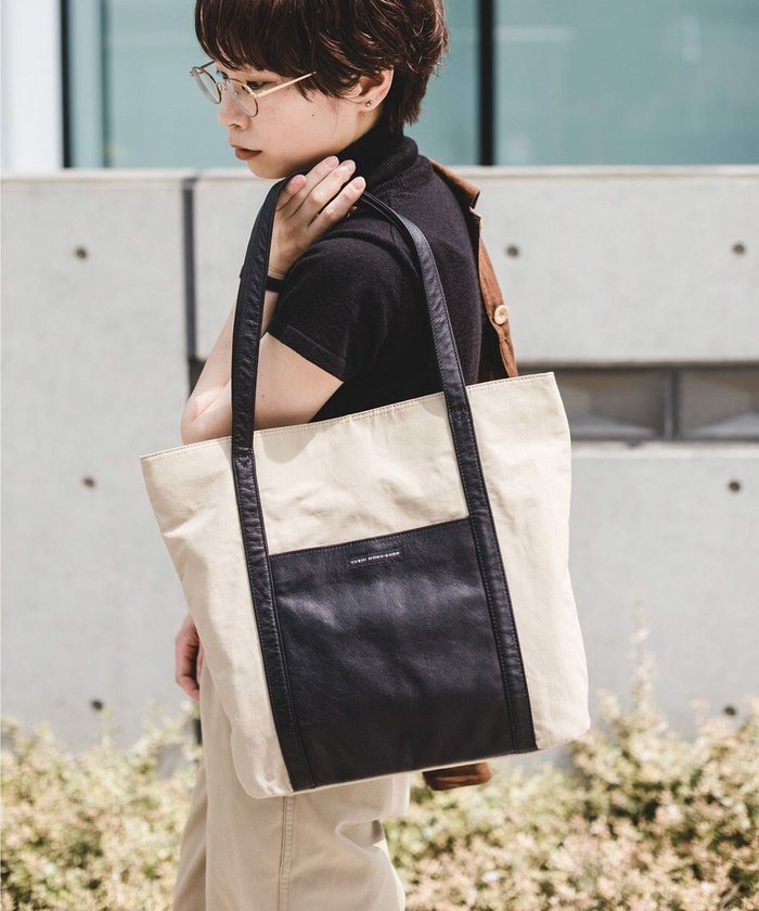 【ユーシ/YUSHI】のEVER - TOTE BAG ナイロン 本革 トートバッグ インテリア・キッズ・メンズ・レディースファッション・服の通販 founy(ファニー) https://founy.com/ ファッション Fashion レディースファッション Fashion for Women バッグ Bags エレガント 上品 Elegant ショルダー Shoulder, Shoulder Strap トレンド Trend, Trending Now バランス Balance, Style Balance フィット Fit, Slim Fit ベーシック Basic, Essential ボストン Boston ポケット Pocket, Pocket Detail ラップ Wrap, Wrap Design |ID: prp329100004675365 ipo3291000000034315190