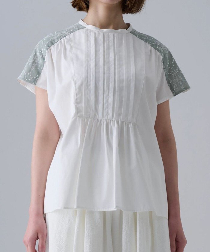 【ムーク/muuc】の〈遠州織物の工場で織られた上質な涼しいコットン生地〉イラカ刺繍 フロントタック フレンチスリーブ ブラウス インテリア・キッズ・メンズ・レディースファッション・服の通販 founy(ファニー) https://founy.com/ ファッション Fashion レディースファッション Fashion for Women トップス・カットソー Cut & Sew Tops シャツ・ブラウス・オフィスカジュアル Elegant Blouses & Button-Ups 春 Spring キャンバス Canvas, Canvas Fabric シフォン Chiffon, Lightweight Fabric スリーブ Sleeve, Long Sleeve / Short Sleeve 定番 Standard, Basic Item 手編み Hand-Knitted, Handmade Knit パターン Pattern, Design Print フレンチ French, French Style フロント Front, Front Design S/S・春夏 SS, Spring/Summer, Warm Season 再入荷 Restock / Back in Stock 夏 Summer |ID: prp329100004675373 ipo3291000000034315270