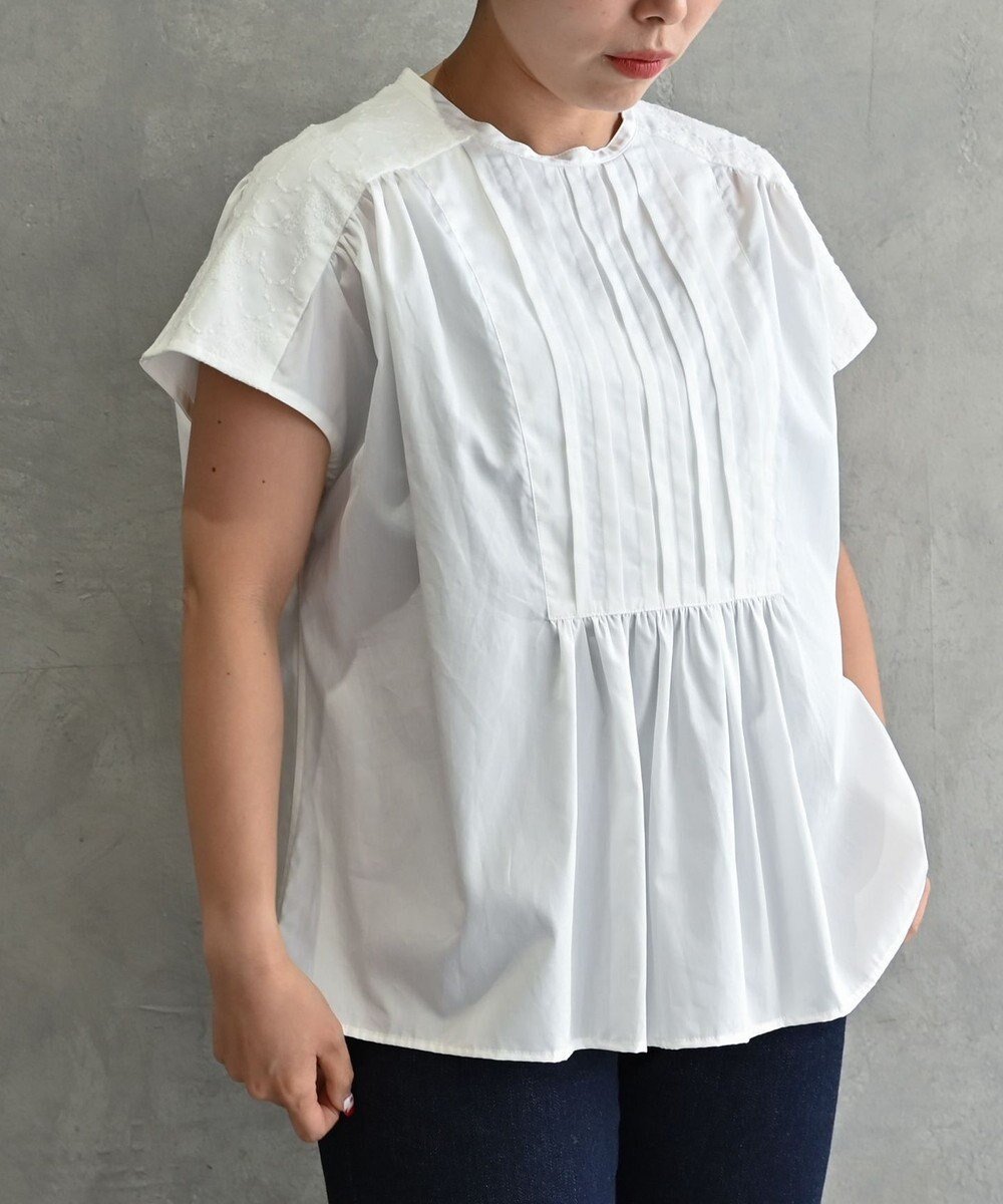 【ムーク/muuc】の〈遠州織物の工場で織られた上質な涼しいコットン生地〉イラカ刺繍 フロントタック フレンチスリーブ ブラウス インテリア・キッズ・メンズ・レディースファッション・服の通販 founy(ファニー) ファッション Fashion レディースファッション Fashion for Women トップス・カットソー Cut & Sew Tops シャツ・ブラウス・オフィスカジュアル Elegant Blouses & Button-Ups 春 Spring キャンバス Canvas, Canvas Fabric シフォン Chiffon, Lightweight Fabric スリーブ Sleeve, Long Sleeve / Short Sleeve 定番 Standard, Basic Item 手編み Hand-Knitted, Handmade Knit パターン Pattern, Design Print フレンチ French, French Style フロント Front, Front Design S/S・春夏 SS, Spring/Summer, Warm Season 再入荷 Restock / Back in Stock 夏 Summer ホワイト|ID: prp329100004675373 ipo3291000000034315277