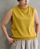 【ムーク/muuc】の〈高品質シルク&スーピマ超長綿〉〈洗えるニット〉ノースリーブボトルネックプルオーバー イエロー|ID: prp329100004675375 ipo3291000000034315298