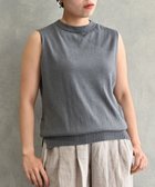 【ムーク/muuc】の〈高品質シルク&スーピマ超長綿〉〈洗えるニット〉ノースリーブボトルネックプルオーバー チャコールグレー|ID: prp329100004675375 ipo3291000000034315300