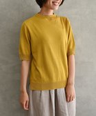 【ムーク/muuc】の〈高品質シルク&スーピマ超長綿〉〈洗えるニット〉半袖ボトルネックプルオーバー イエロー|ID: prp329100004675376 ipo3291000000034315320