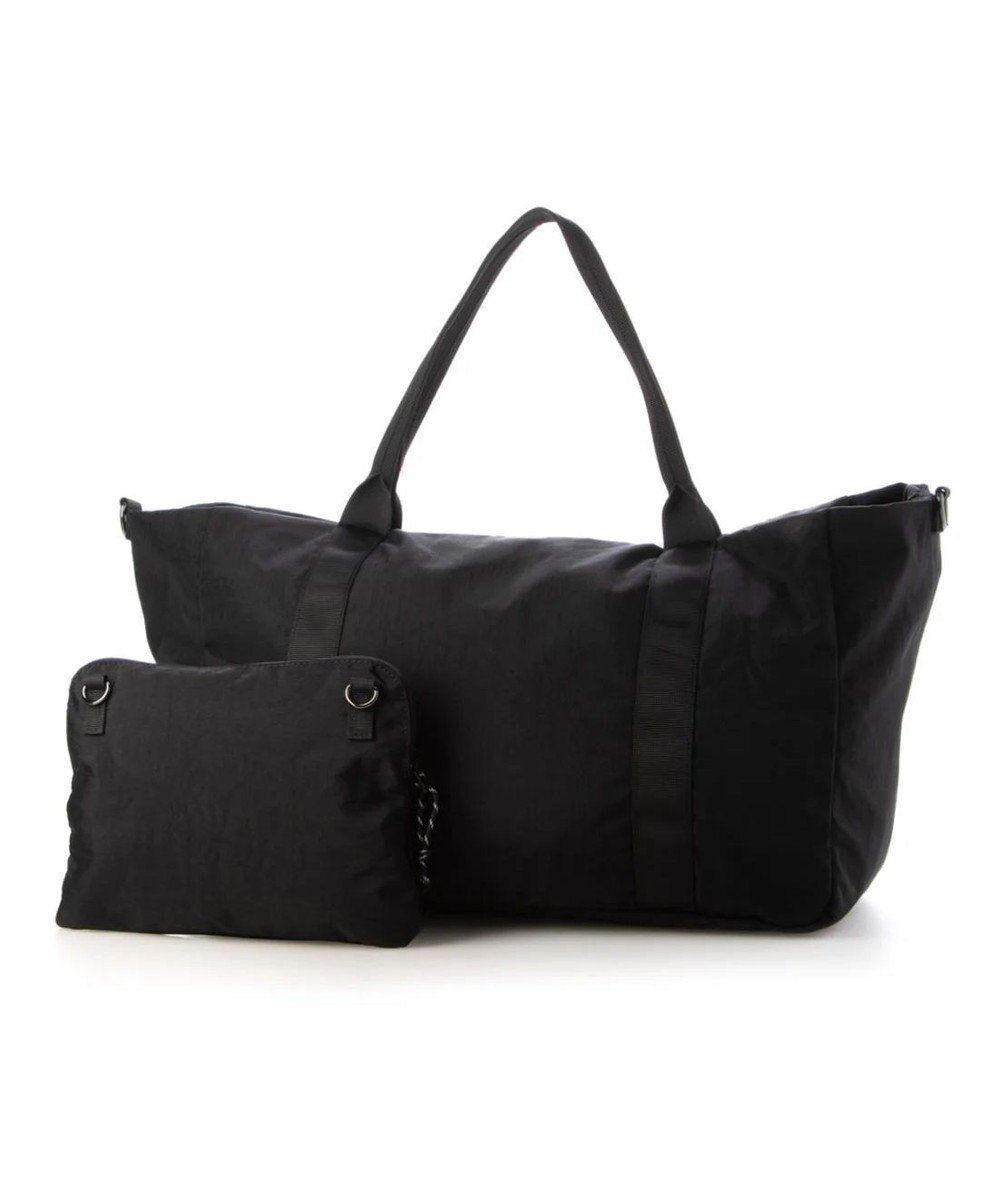 【アンビリオン/UNBILLION】のcachecache パッカブルナイロンボストンバッグ インテリア・キッズ・メンズ・レディースファッション・服の通販 founy(ファニー) 　ファッション　Fashion　レディースファッション　Fashion for Women　バッグ　Bags　カラフル　Colorful Design　コンパクト　Compact, Small Size　軽量　Lightweight, Ultra Light　ショルダー　Shoulder, Shoulder Strap　トラベル　Travel, Travel Gear　ハンド　Hand, Handmade　ボストンバッグ　Boston Bag, Retro Bag　ミックス　Mix, Mixed Style　モチーフ　Motif, Design Theme　ループ　Loop, Loop Knit　再入荷　Restock / Back in Stock　旅行　Travel　ブラック|ID: prp329100004675387 ipo3291000000034314875