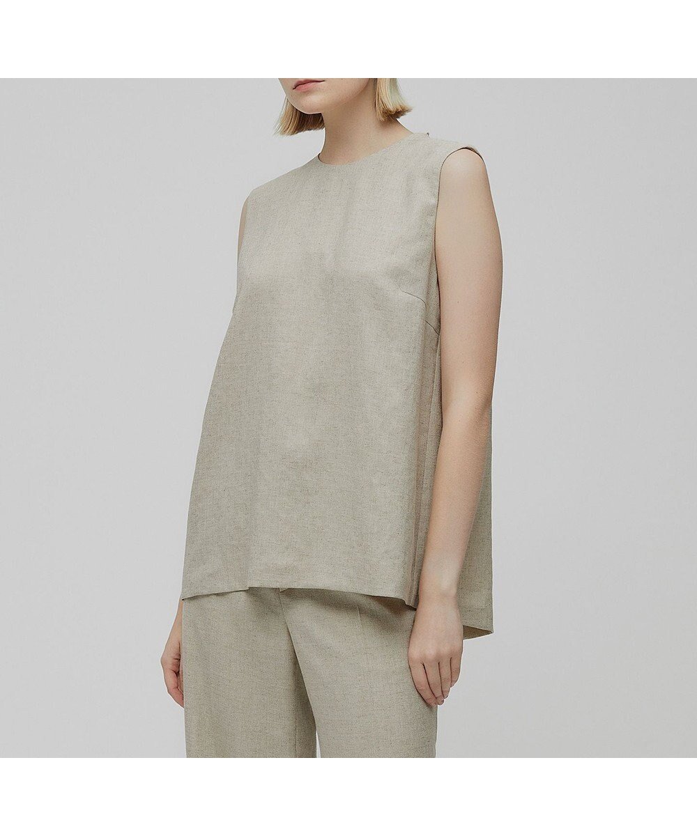 【ベイジ,/BEIGE,】のCAROLE / クルーネックブラウス インテリア・キッズ・メンズ・レディースファッション・服の通販 founy(ファニー) 　ファッション　Fashion　レディースファッション　Fashion for Women　トップス・カットソー　Cut & Sew Tops　シャツ・ブラウス・オフィスカジュアル　Elegant Blouses & Button-Ups　春　Spring　コンパクト　Compact, Small Size　シンプル　Simple, Minimal　ジャケット　Jacket, Outerwear　ストレッチ　Stretch, Stretchy Fabric　スリット　Slit, Slit Detail　セットアップ　Set-Up, Coordinated Outfit　タンブラー　Tumbler, Travel Mug　プリーツ　Pleats, Pleated　プレーン　Plain, Simple　ワイド　Wide, Wide Fit　S/S・春夏　SS, Spring/Summer, Warm Season　夏　Summer　2023春夏・S/S　Spring/Summer 2023 SS23　2023年　2023　Sand×Slate|ID: prp329100004675406 ipo3291000000034315040