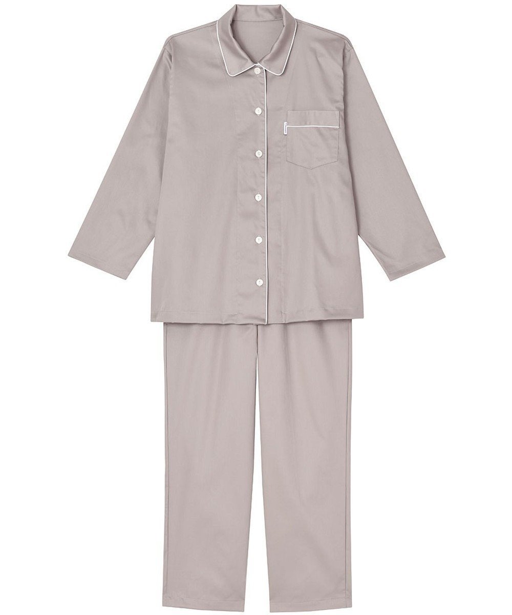 【ワコール 睡眠科学/wacoal suimin】の【パジャマ】 長袖 長ズボン 綿100%のサテン生地 なめらかな肌ざわり 睡眠科学/ワコール YDX513 インテリア・キッズ・メンズ・レディースファッション・服の通販 founy(ファニー) ファッション Fashion レディースファッション Fashion for Women トップス・カットソー Cut & Sew Tops なめらか Smooth, Silky Texture サテン Satin, Glossy Fabric パジャマ Pajamas, Sleepwear メンズ Men's, Menswear ロング Long, Long-Length 長袖 Long Sleeve, Full Sleeve ベージュ|ID: prp329100004675419 ipo3291000000034314866